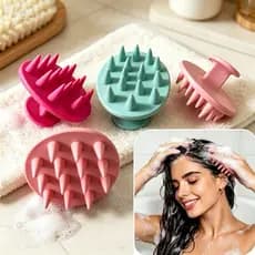 Escova De Lavar Cabelo de Silicone Auxilia O Crescimento Diminui A Quebra