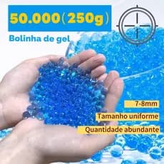 Kit 5/10/20/30/40/50 Mil Bolinha De Gel 7 a 8 mm Cresce Na água Para Arminha Orbeez Munição Bolinha de Gel  Arminha