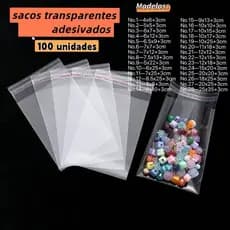 Saco Adesivado Transparente C/ Aba Adesiva Abre e Fecha - 100 Unid.
