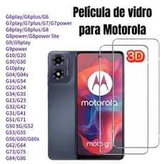 Película De Vidro 3D Temperado Para Moto G04 G14 G24 G34 G54 G84 E6 play E14 E20 E30 E40 Edge 30