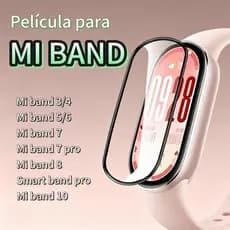 PELÍCULA CERÂMICA RELÓGIO MI BAND 3/4/5/6/7/7 PRO/8/9/10 MI WATCH LITE / RM SMART BAND PRO