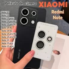 Película de Câmera Xiaomi Note 15/15Pro+ Note 14 4G/5G /14Pro 4G/5G Note 13pro 4G/5G Note 12 Protetor da Lente Diamante