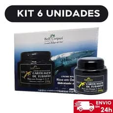 Kit 6 Cartilagem de Tubarão Pote 250g Bell Corpus Dores Musculares