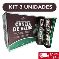 Kit 3un Pomada Massageadora Canela de Velho Bisnaga 150g Bell Corpus