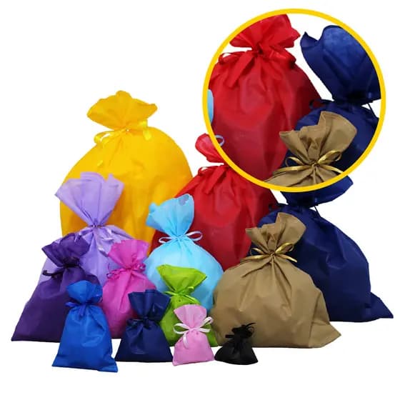 10 Sacos de Tnt 15x23 com Fita de Cetim