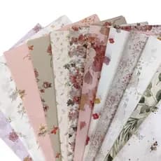 Papel de Seda Estampado Flores e Românticas 50x70 cm. Embalagem com 25 ou 50 Folhas - Estampas Misturadas