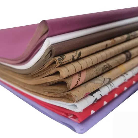 Papel Kraft Estampas e Cores Para Embalagens Com 50 Folhas