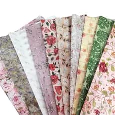 Poli Sujinho Celofane Estampado Flores com 50 Folhas 49x69cm.