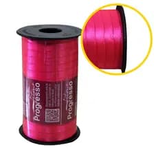 1 Rolo Com 100mts De Fita De Cetim N°1 - 7mm Rosa Cítrico