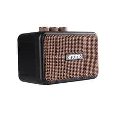 AROMA AG-04 5W Altifalante para guitarra eléctrica Altifalante de secretária Limpo e Overdrive 2 efeitos sonoros Suporte