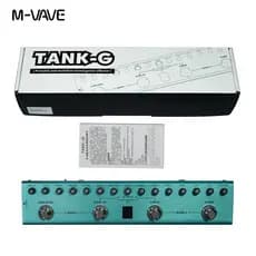 Pedal multiefeitos para guitarra M-VAVE Tank-G 36 predefinições 9 slots de pré-amplificador 8 slots de cabine de