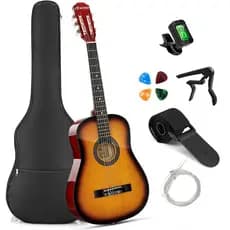 Guitarra acústica VEDO de 36 polegadas, ideal para iniciantes, crianças e adolescentes; kit Acustica de guitarra acústic