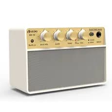 Mini amplificador elétrico para baixo de 10 W com alto-falante compacto; amplificador portátil e recarregável para