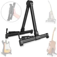 Suporte dobrável para guitarra com estrutura em A, universal, de ABS, para guitarras acústicas, clássicas, elétricas
