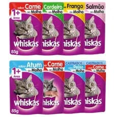 Whiskas Sachê 85g com 10 unidades Ração Úmida
