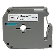 Fita Rotulador Compativel Brother Branca 12mm Mk 231 Mk231