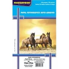 Papel Foto Glossy Auto Adesivo 130gr A4 - 20 folhas