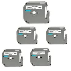kit 5x unidades fitas rotuladoras compatíveis para MK231 preto no branco