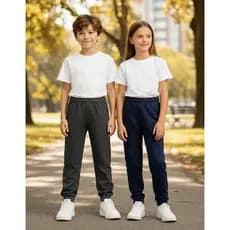 Kit 2 Calças Moletom Com Punho Infantil E Infanto Juvenil Flanelada Menino Menina Felpada Escolar