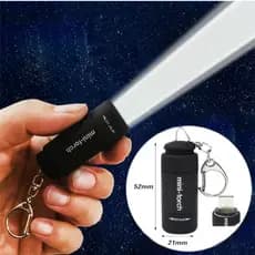 LED recarregável USB mini Lanterna forte com chaveiro Lanterna impermeável  multifuncional