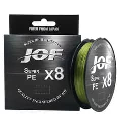 linha de pesca,    multifilamento JOF trançada , resistente para sua pescaria