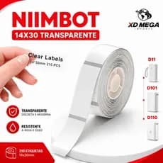 Etiqueta Transparente Niimbot D110 D101 D11 14x30mm 210pçs