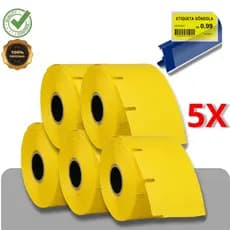 5 ROLOS ETIQUETA PARA GONDOLA  50X30 (5CM X 3CM) XD-210