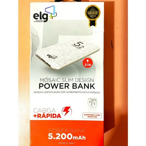 Power Bank 5.200mah Carga Rápida - ELG
