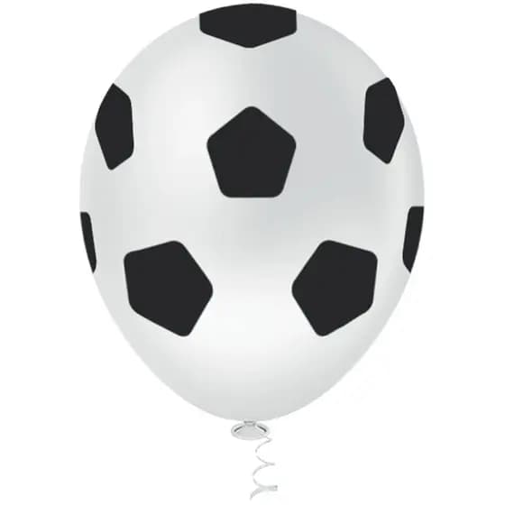 Balão Estampado Futebol c/25 Unids Latex 10 Polegadas