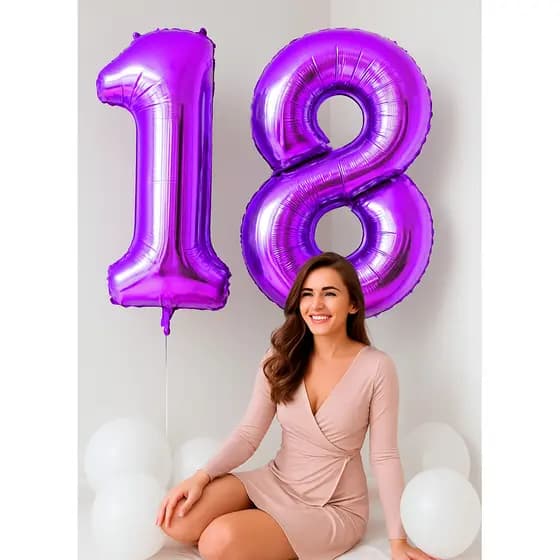 Balão Metalizado Roxo Número 70cm Festa Decoração 0 a 9 | Decoração de Festa, Aniversário, Casamento, Formatura