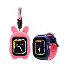 Relogio Smartwatch Infantil C/ Gps Localizador E Capa Silicone Rg-w75 Pulseira Azul e Rosa