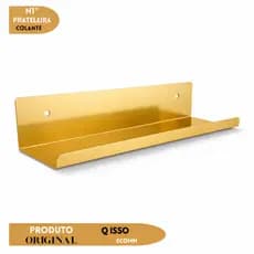 Prateleira Chapa Metálica Auto Colante Decorativa Tempero Cozinha Banheiro Quarto