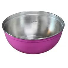 Saladeira Tigela 24 cm Potes Cumbucas Redonda Bowl de Aluminio Rosa Pink