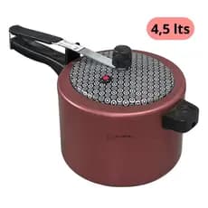 Panela de pressão Cereja Tampa Fechamento Interno 4,5 litros Teflon Antiaderente Estampada