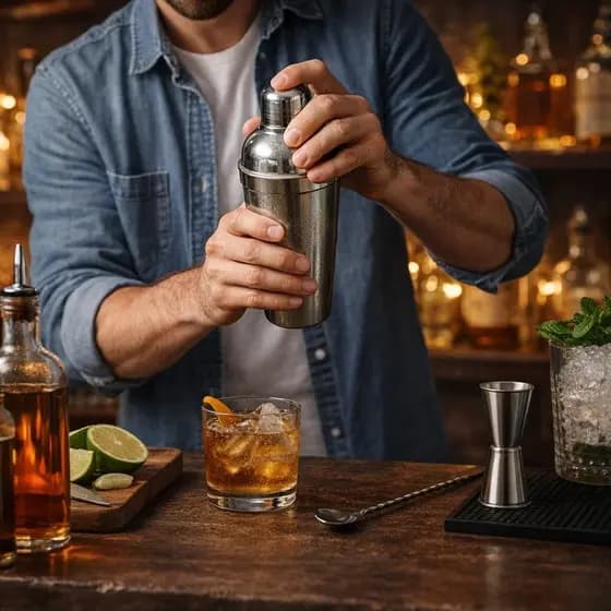 Coqueteleira Inox 500ml Profissional para Bartender, Misturador de Drinks e Cocktails