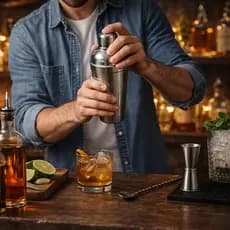 Coqueteleira Inox 500ml Profissional para Bartender, Misturador de Drinks e Cocktails