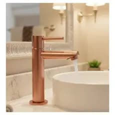 Torneira Banheiro Fria Lavatório Lavabo Pia Cuba Bancada Metal Abs Aço inoxidável Rose Gold