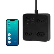 Extensão elétrica Tomada inteligente Internet Wi-Fi Compatível Com Tuya,Alexa, Google Assistente 2 metros linha COIBEU
