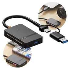 Leitor De Cartões 5 Em 1 USB 3.0/- C SD Micro TF CF MS Adaptador Flash Para PC Portátil Inteligentes Multi OTG