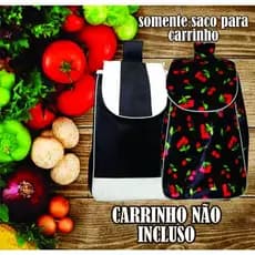 Bolsa Bag para Carrinho de Compras Carrinho de Feira Supermercado