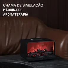Umidificador 110V/220V Difusor de Aromas C/ Chama Simulada Óleos Essenciais Reduz Estresse  Novavida