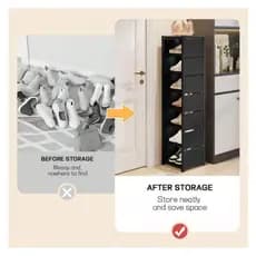 Sapateira Compacta Elegante Decoração para Entrada Corredor Quarto Sala Design Moderno Organizador de Sapatos Tênis