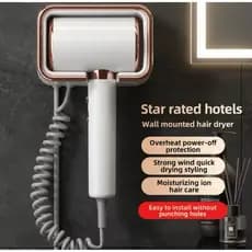 Secador De Cabelo Banheiro Hotel Motel Fixo Suporte Parede