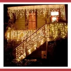 Pisca Pisca Natal 100 Leds Cascata Varanda Sacada Amarelo  BRANCO 3m