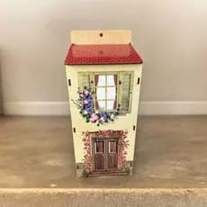 Puxa Saco Casa Organizador de Sacolas Parede Casinha Mdf Madeira Sacolas