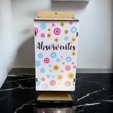 Porta Absorventes Banheiro Parede Organizador Casa Madeira Mdf Higiene