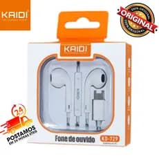 Fone De Ouvido Tipo C Intra Auricular Estéreo Celular Kaidi KD-729 / KD-726 USB  Controle Volume