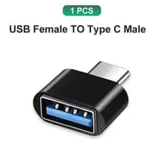 Adaptador OTG USB-C Para USB Fêmea Celular Transfere Dados
