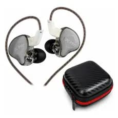 Fone KZ Edc Pro Sem Microfone Fone Retorno De Palco + Case Cor Cinza Banda Gamers musicos