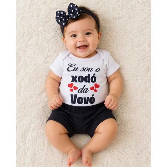 Body bebê menina eu sou o xodó da vovó tematico
